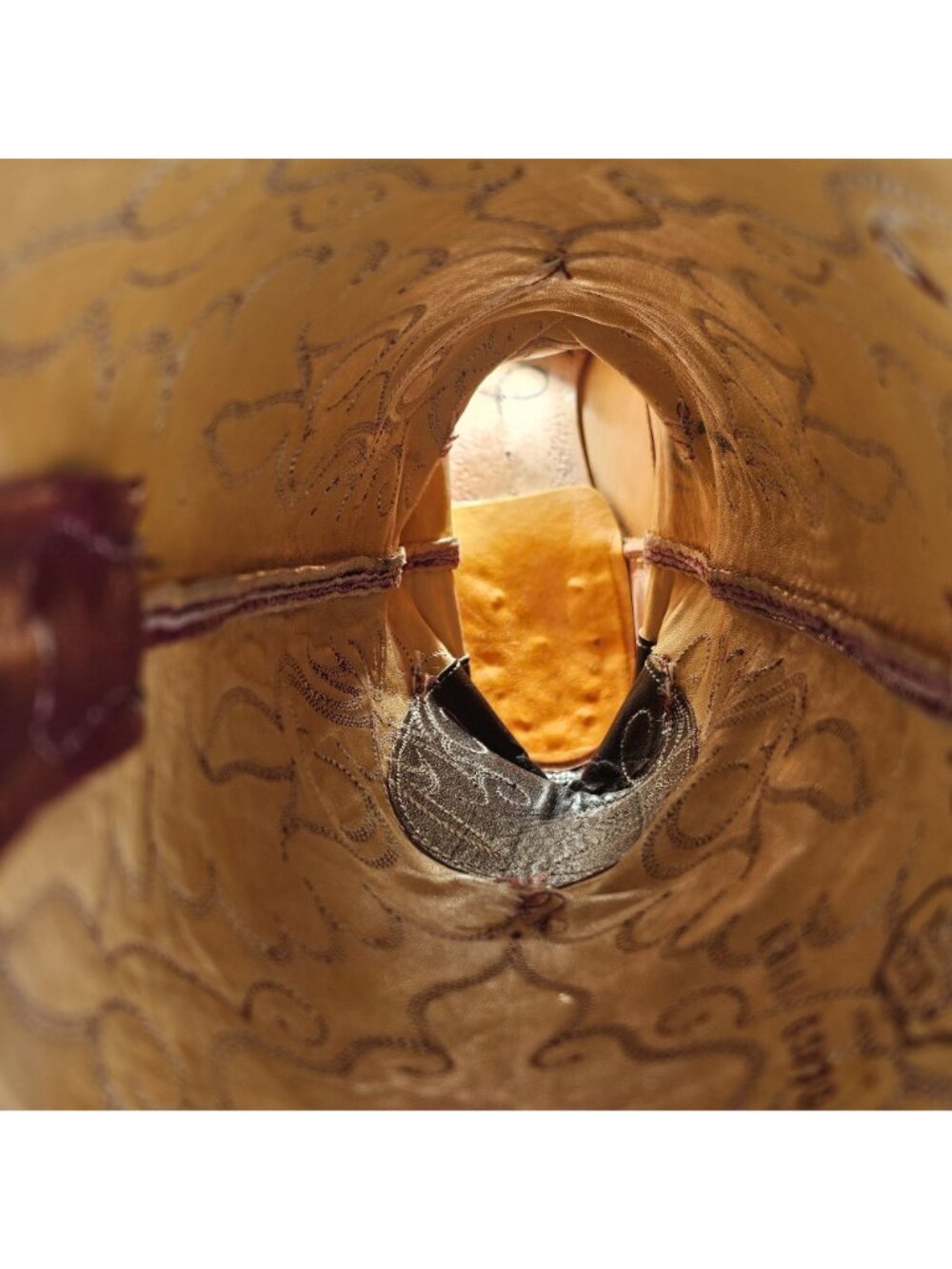 Vintage Nocona Boots Exotic Full Ostrich Burgundy Cowgirl Boot Women 6.5 Western - Picture 16 of 16